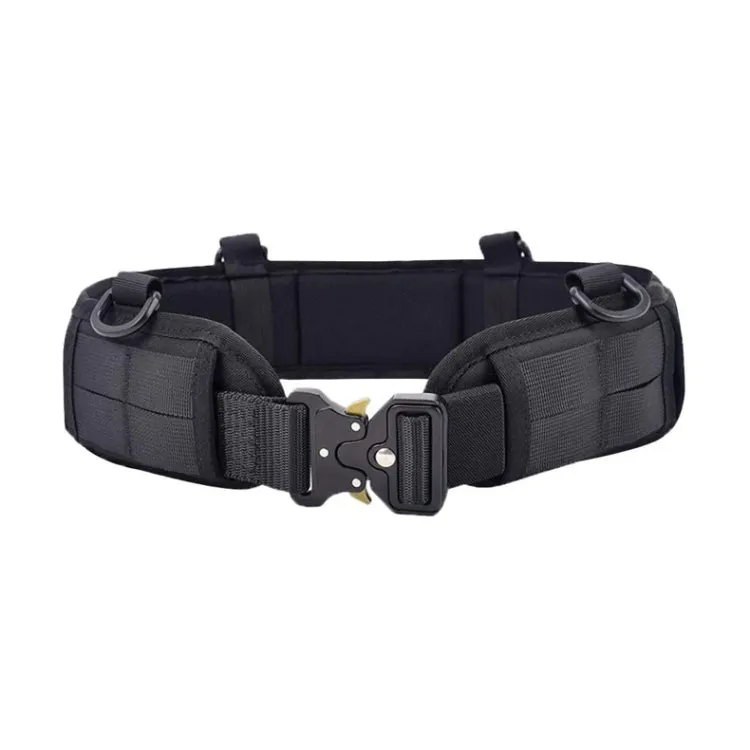 Outdoor Hunting Belt Nylon Waist Belt,Spec: Belt   Corset  Black