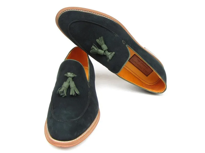 Paul Parkman Men's Tassel Loafer Suede Shoes [ Tobacco , Green, Or Brown ]