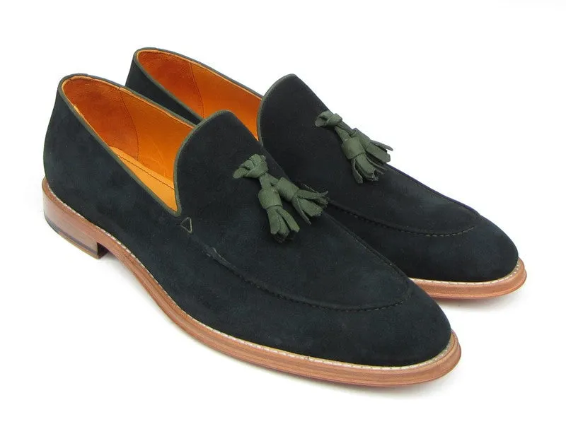 Paul Parkman Men's Tassel Loafer Suede Shoes [ Tobacco , Green, Or Brown ]