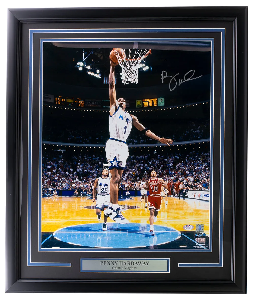 Penny Hardaway Signed Framed Orlando Magic 16x20 Photo PSA Hologram