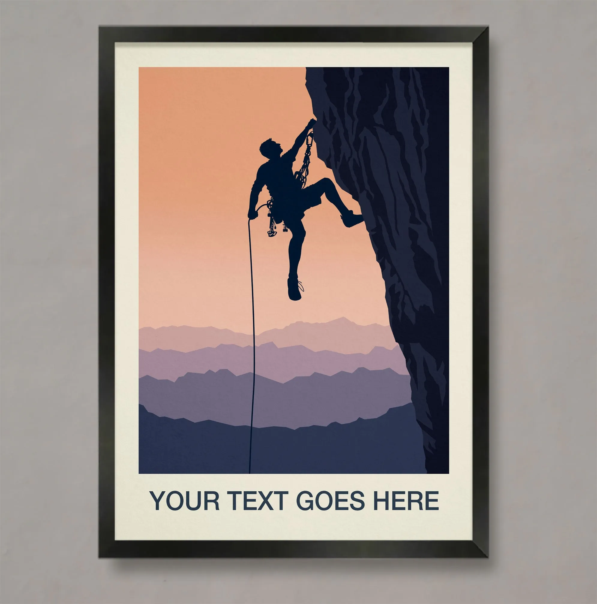 Personalised Rock Climbing Print