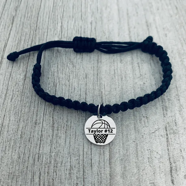 Personalized Basketball Rope Bracelet