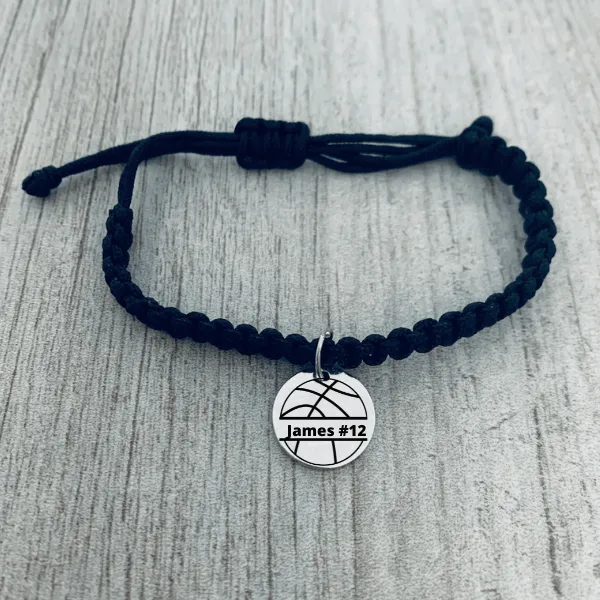 Personalized Basketball Rope Bracelet