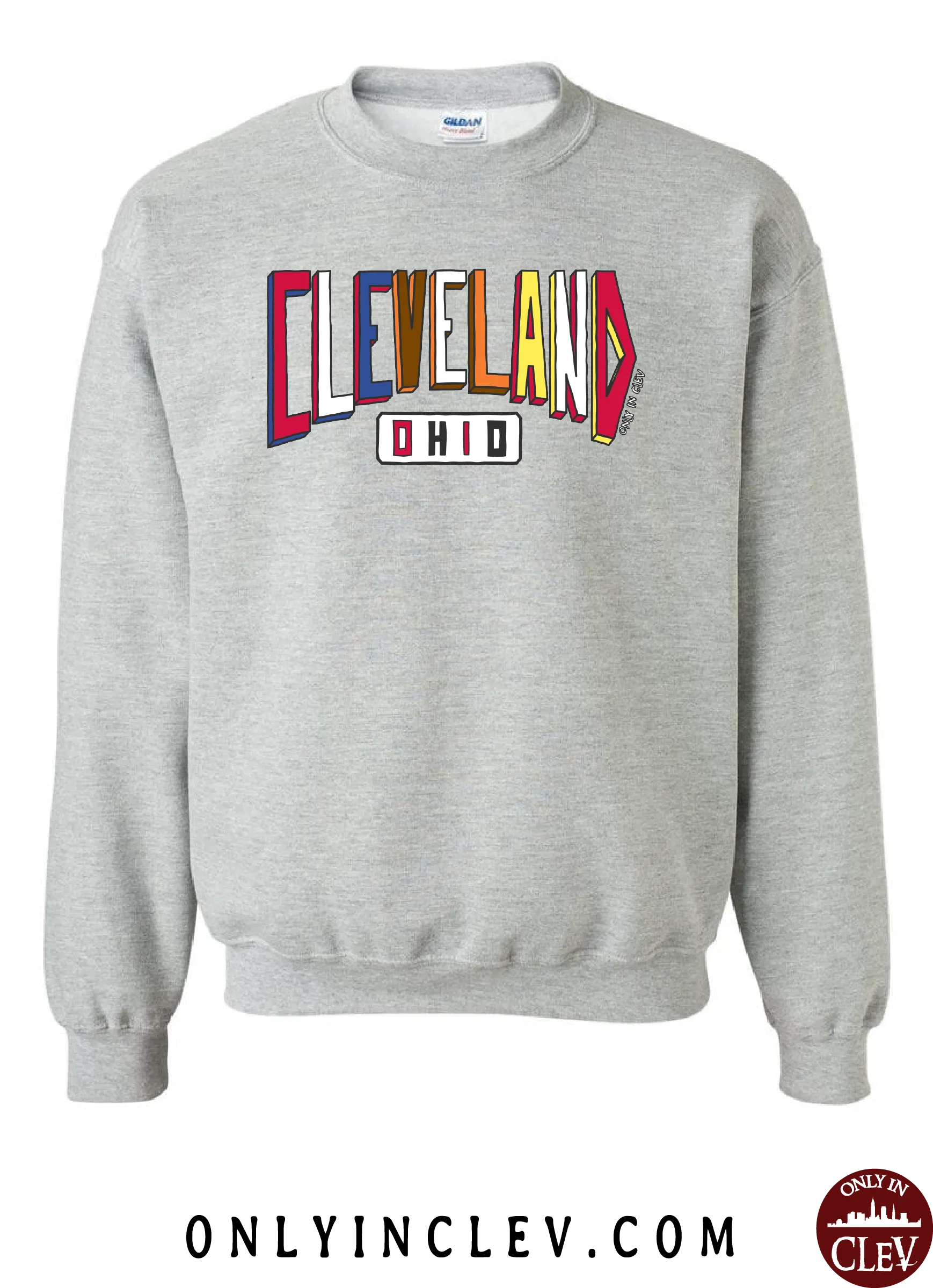 "Colors of Cleveland" Design on Gray