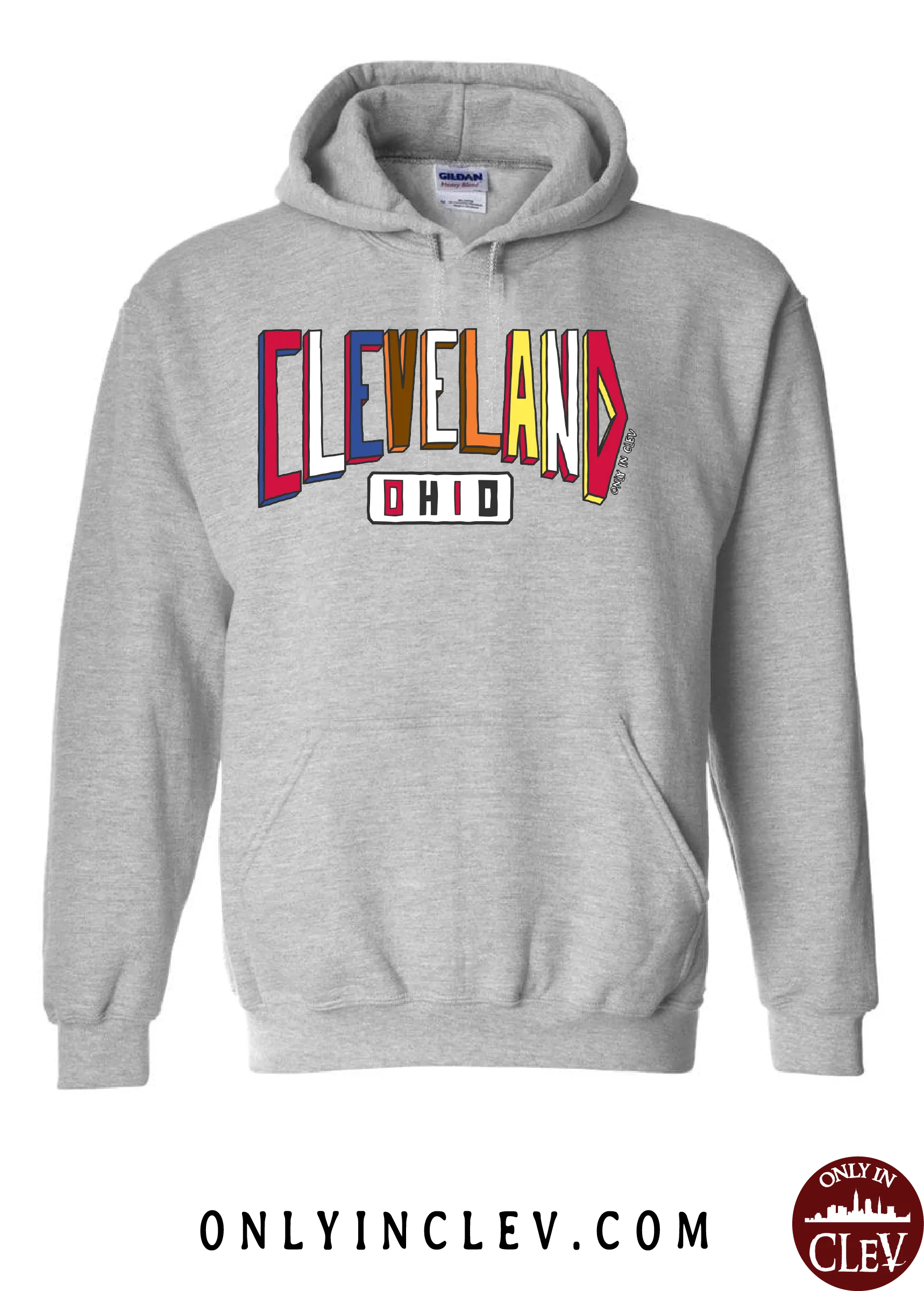 "Colors of Cleveland" Design on Gray