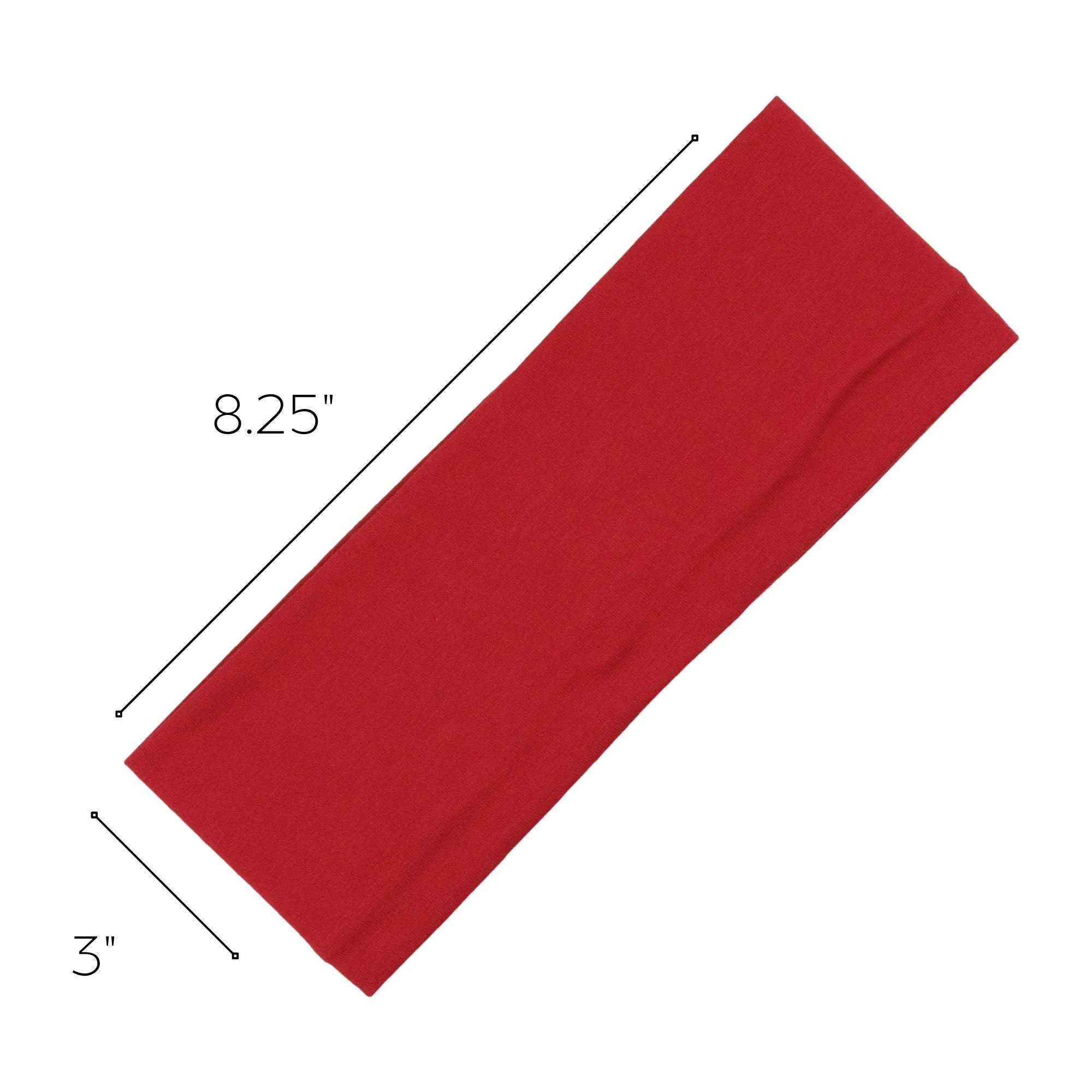 Red Wide Headbands - 12 Pack