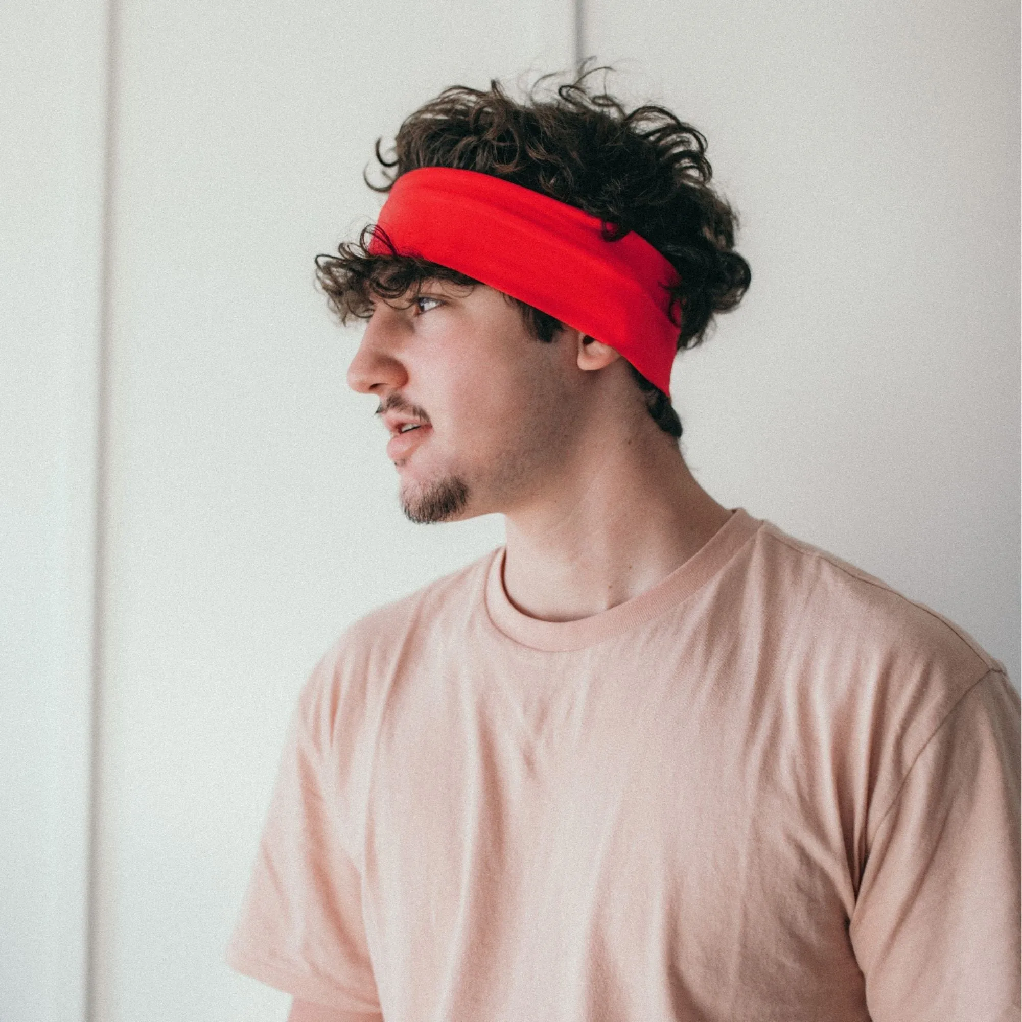 Red Wide Headbands - 12 Pack