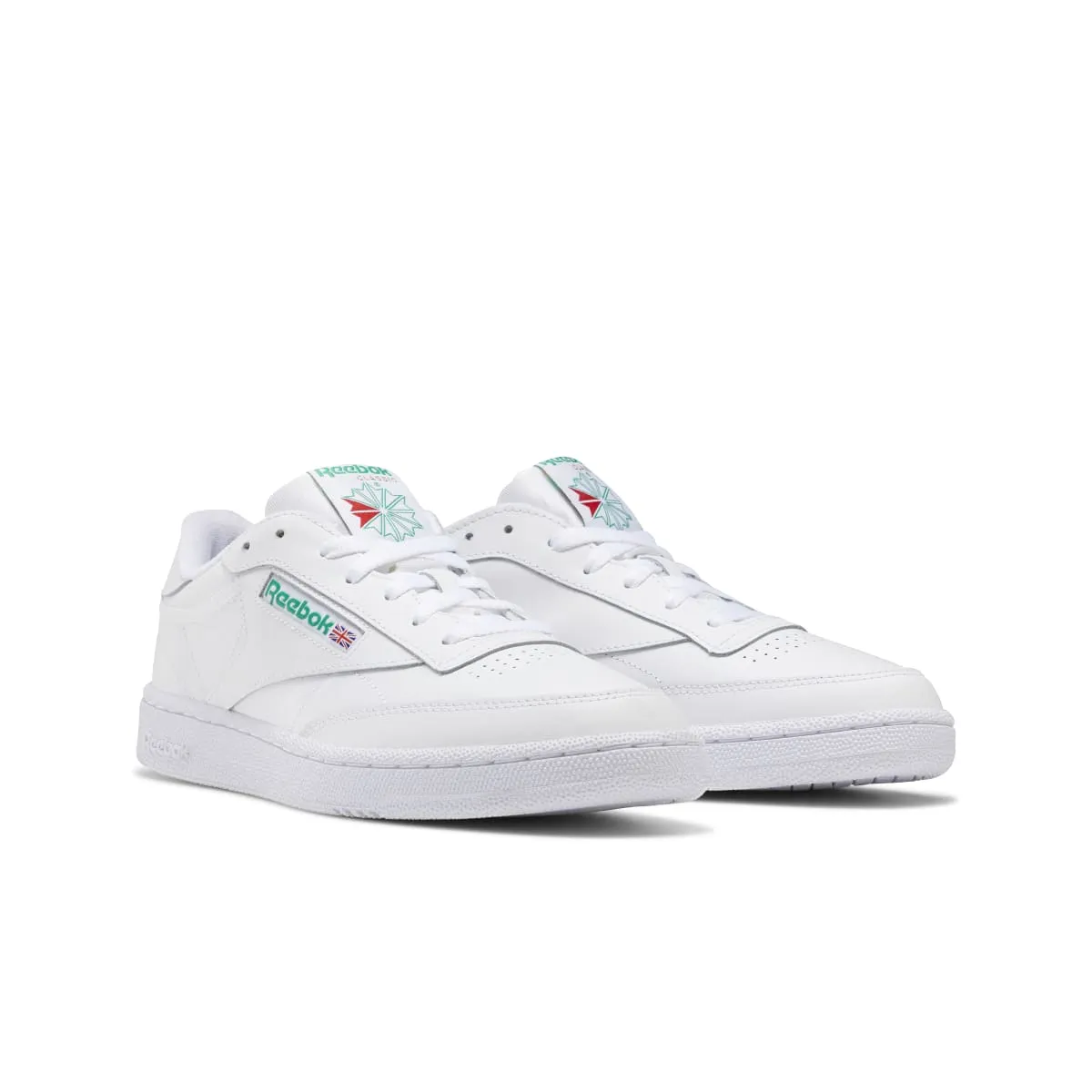 REEBOK AR0456 CLUB C 85 MN'S (Medium) White/Green Leather Lifestyle Shoes