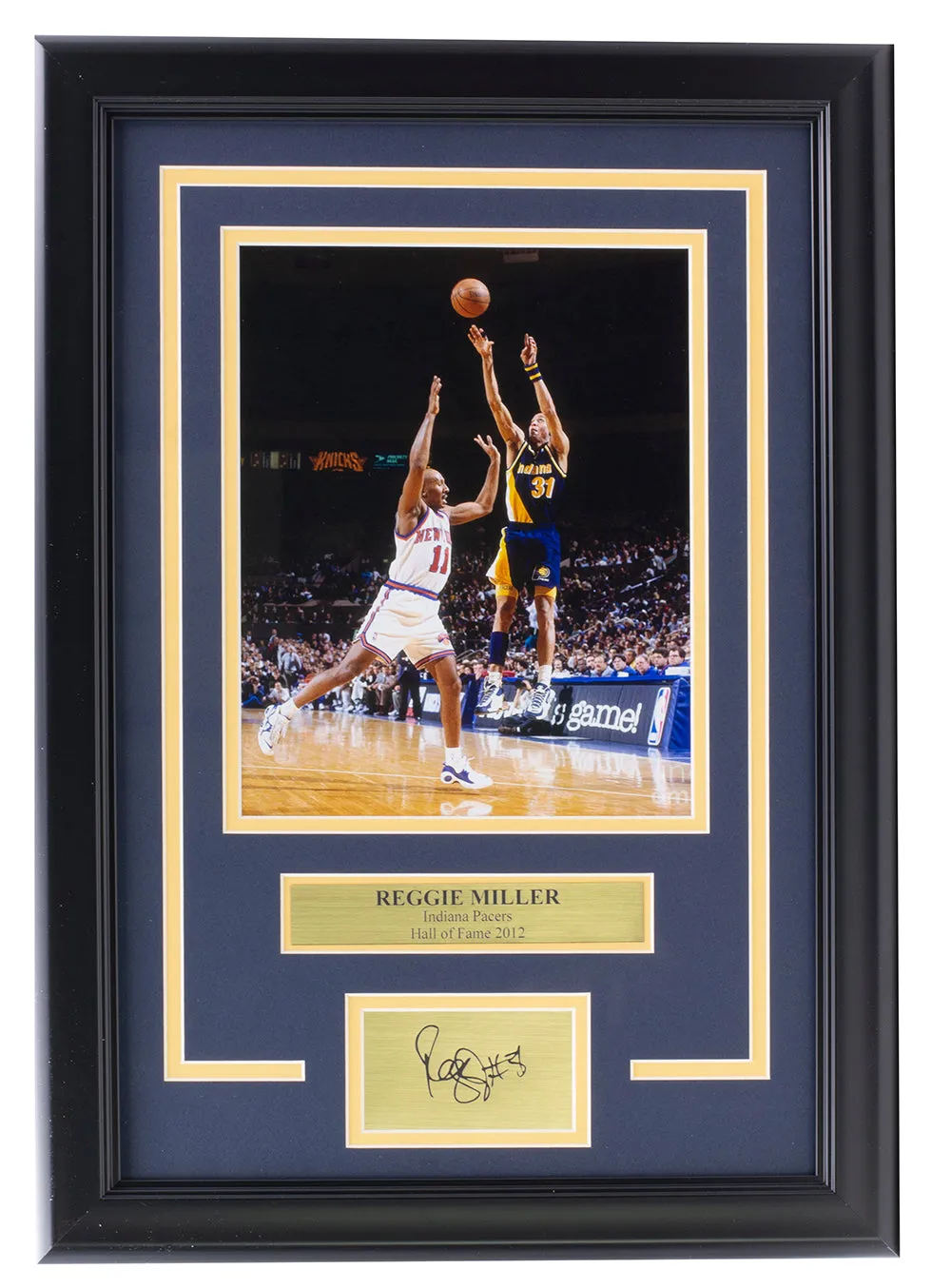 Reggie Miller Framed 8x10 Indiana Pacers Photo w/Laser Engraved Signature