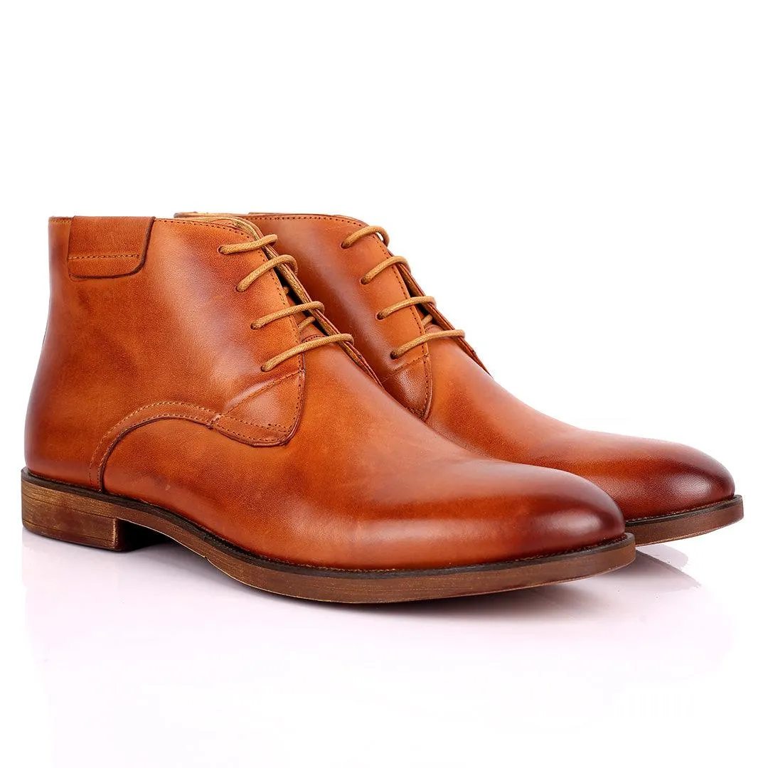 Renato Dulbecc Brown High Ankle  Lace Up Formal Shoe