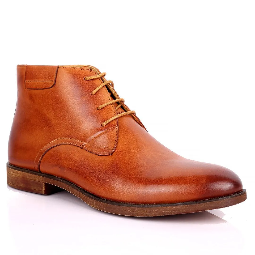 Renato Dulbecc Brown High Ankle  Lace Up Formal Shoe