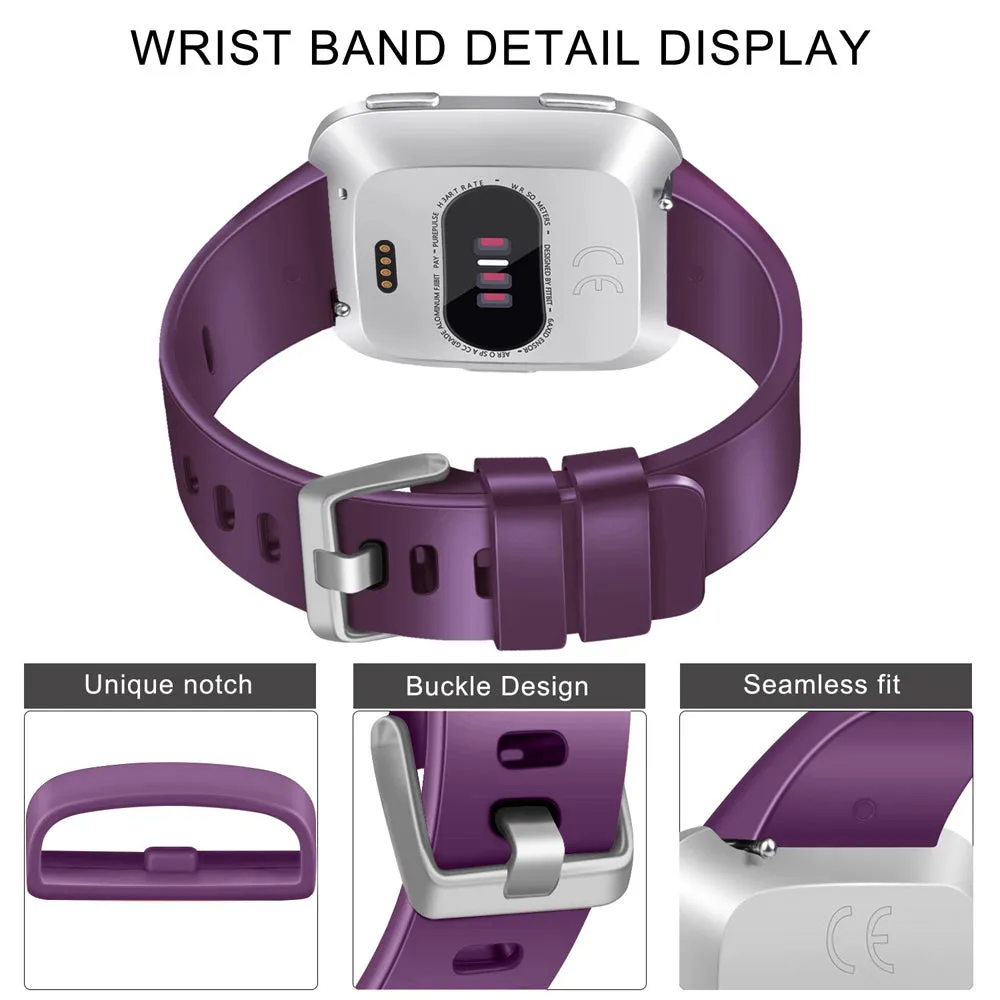 Replacement Band For Fitbit Versa/Versa Lite Starp Soft Silicone Waterproof Wrist Accessories Strap For Fit bit Versa Bracelet