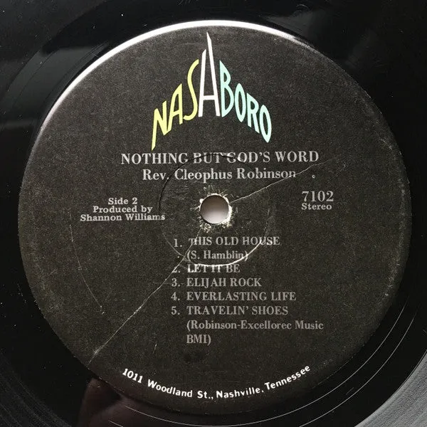 Rev. Cleophus Robinson* - Nothing But God's Word (LP) (VG )