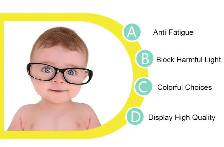 Reven Jate Unisex Children's Full Rim Square Tr 90 Silicone Eyeglasses 1255