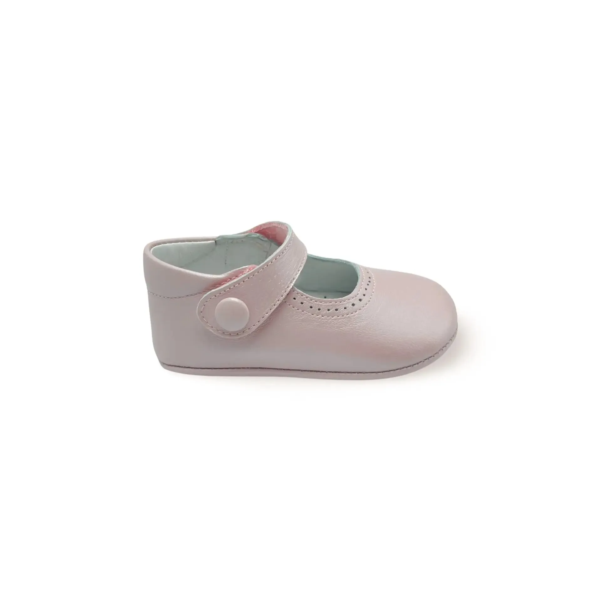 Rosie- Light Pink Leather Baby Mary Jane Shoes