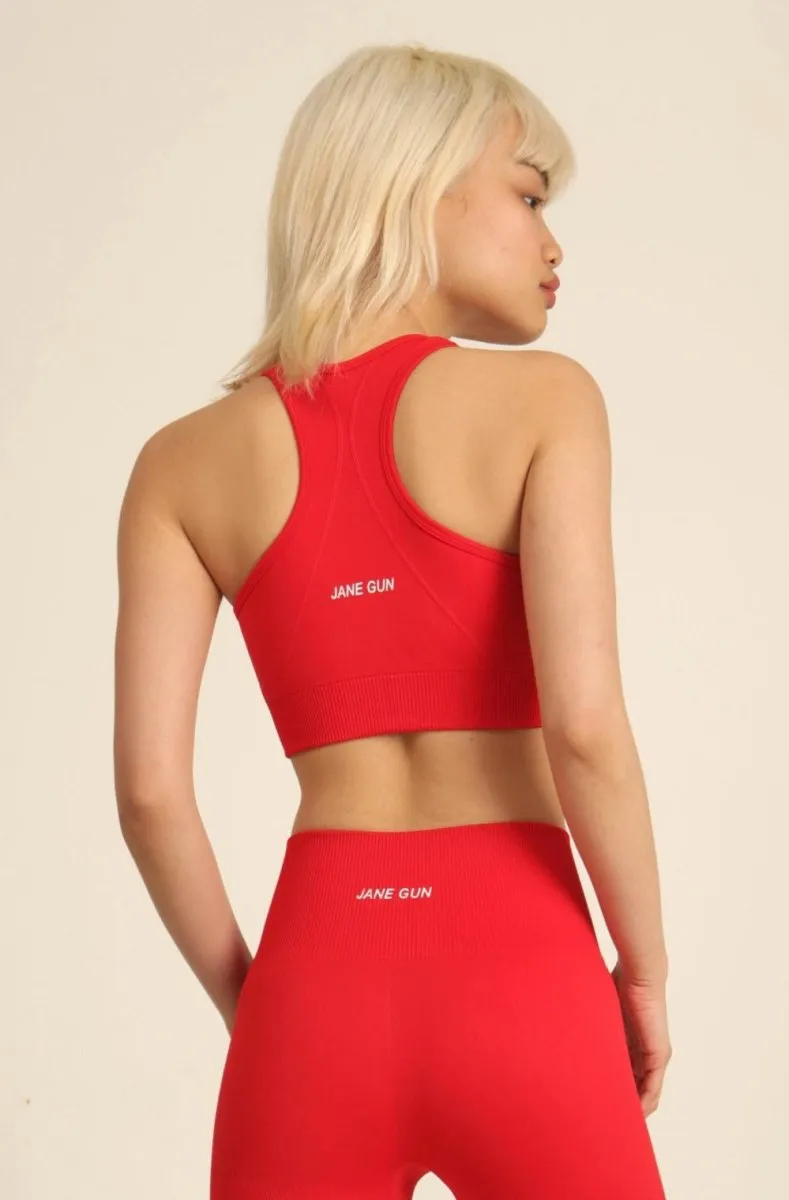 Seamless Sports Bra - Rouge Red