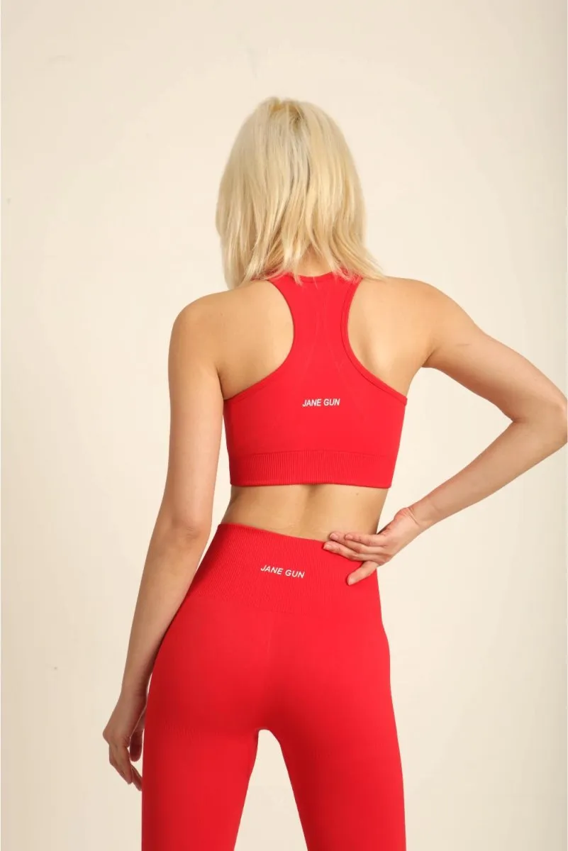 Seamless Sports Bra - Rouge Red