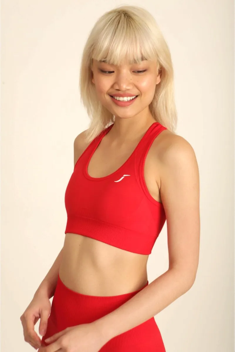 Seamless Sports Bra - Rouge Red