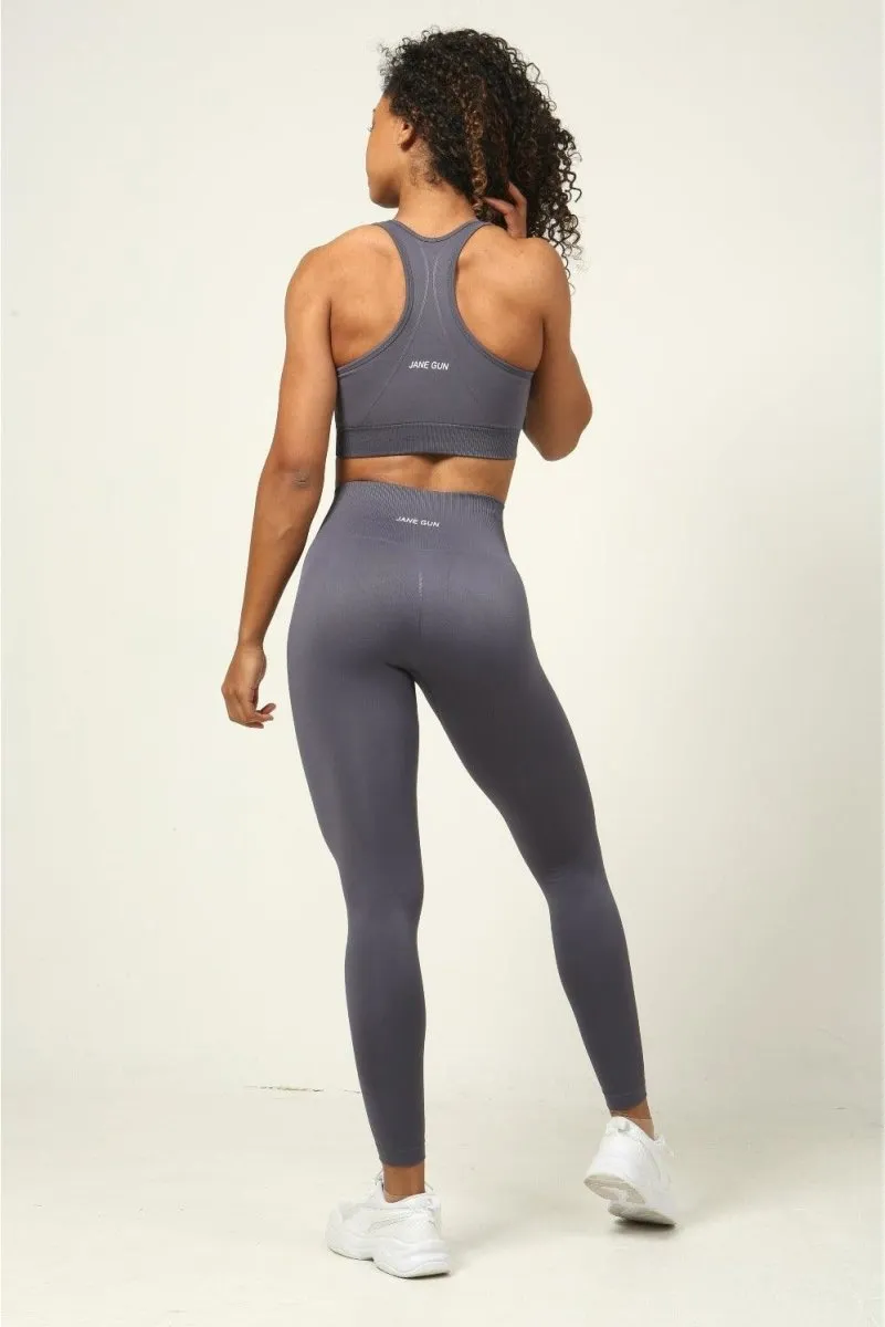 Seamless Sports Bra - Stone Grey