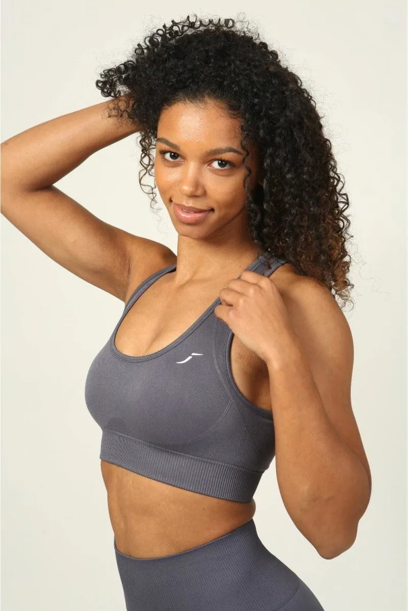 Seamless Sports Bra - Stone Grey