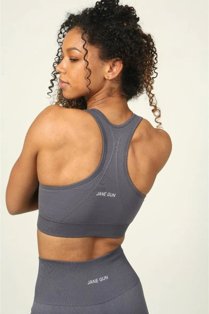 Seamless Sports Bra - Stone Grey