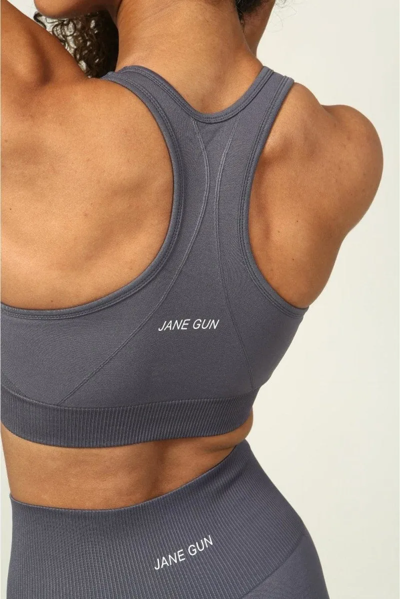 Seamless Sports Bra - Stone Grey