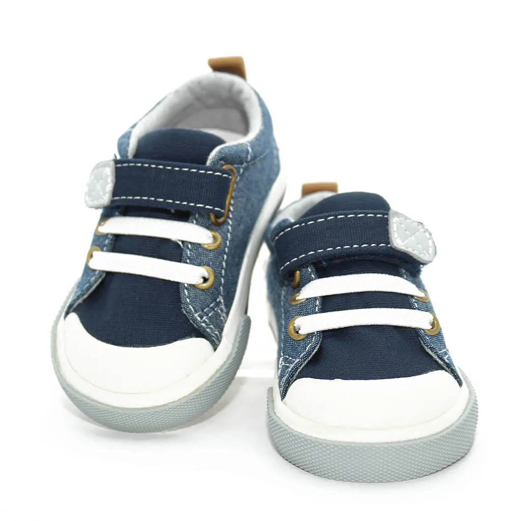 See Kai Run Stevie Sneakers Chambray Infants Walkers Toddlers Kids Boys - Kids Shoes