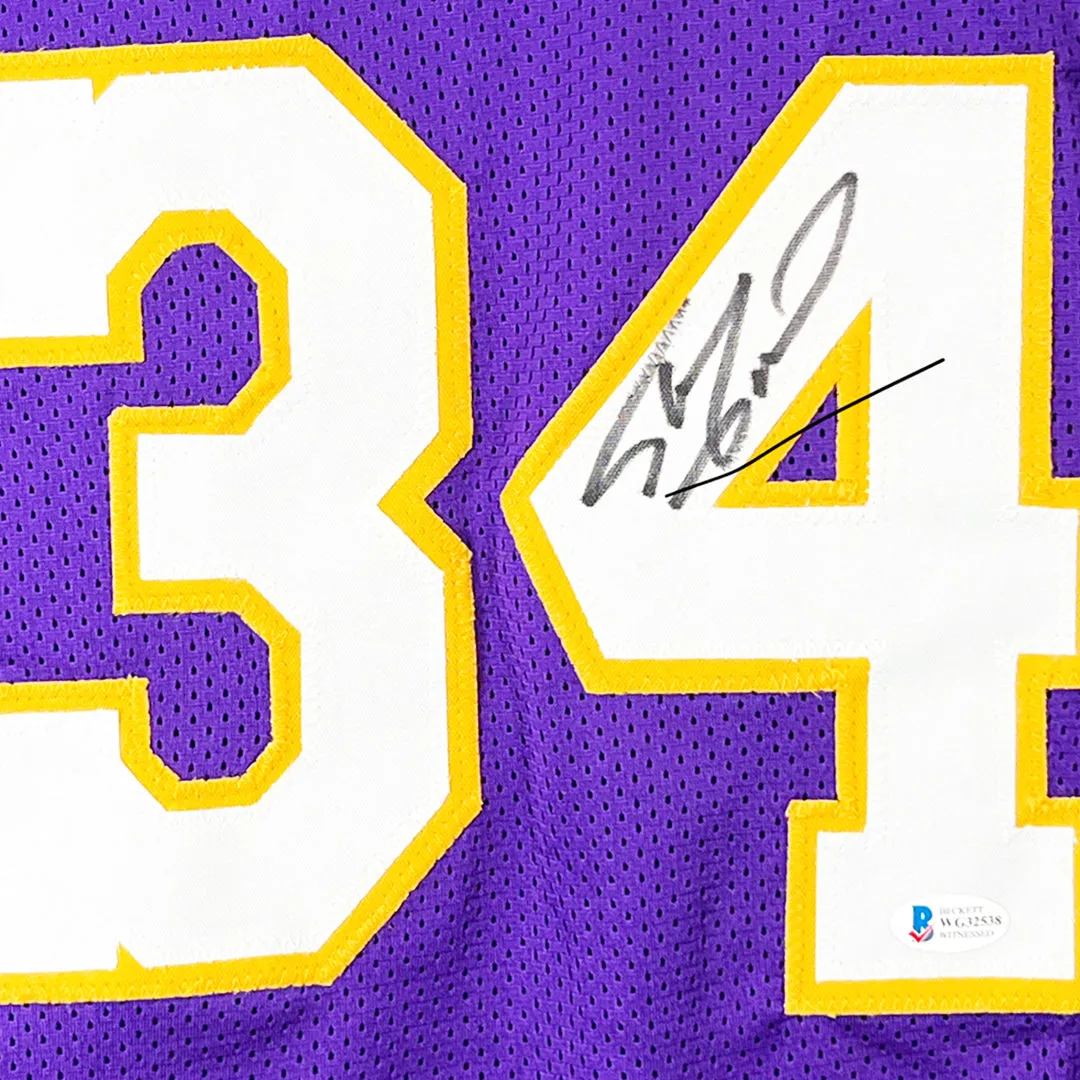 Shaquille O'Neal Signed Los Angeles Purple Basketball Jersey (Beckett)