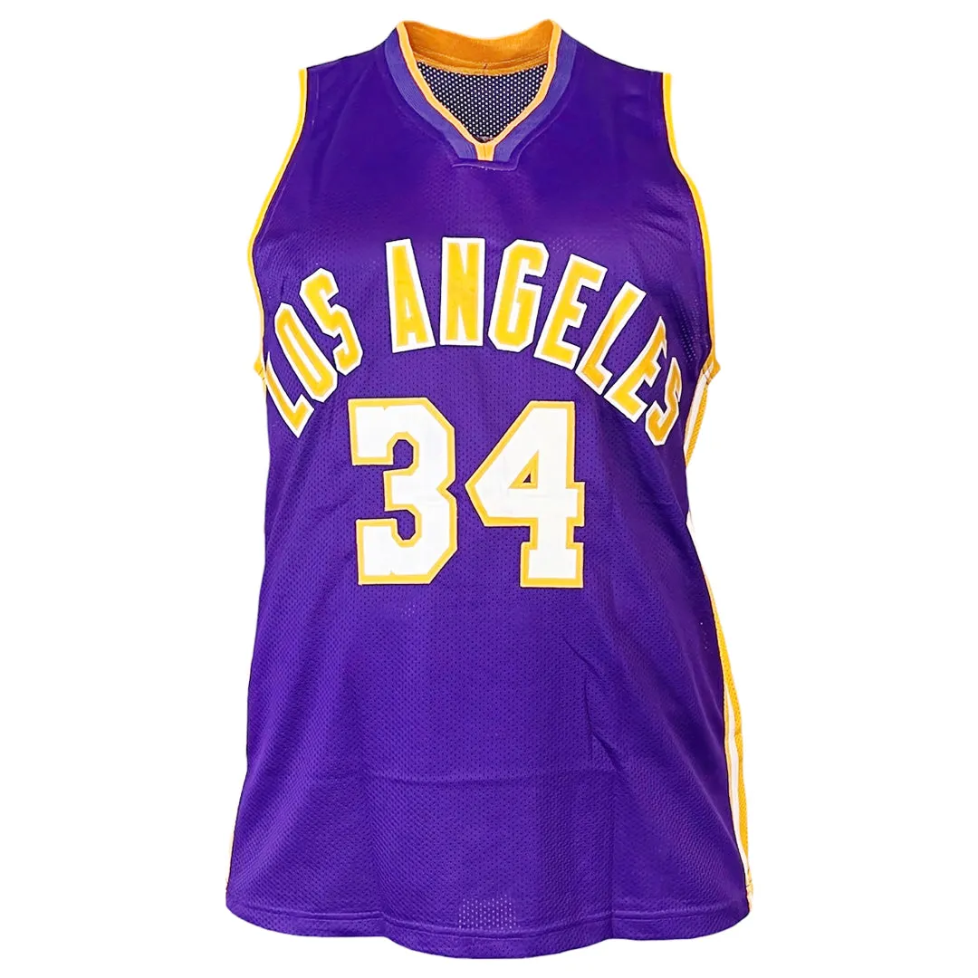 Shaquille O'Neal Signed Los Angeles Purple Basketball Jersey (Beckett)