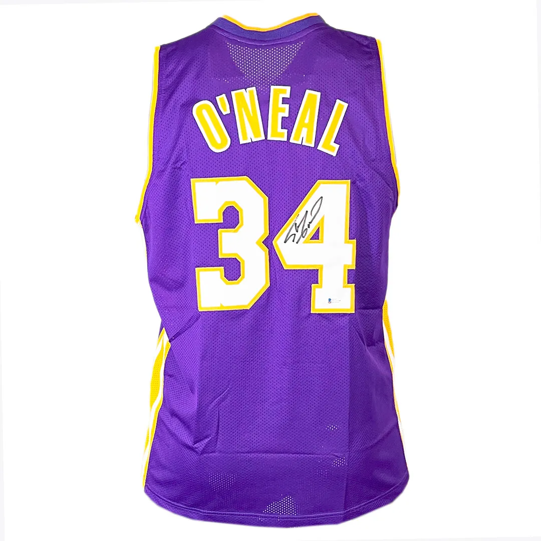 Shaquille O'Neal Signed Los Angeles Purple Basketball Jersey (Beckett)