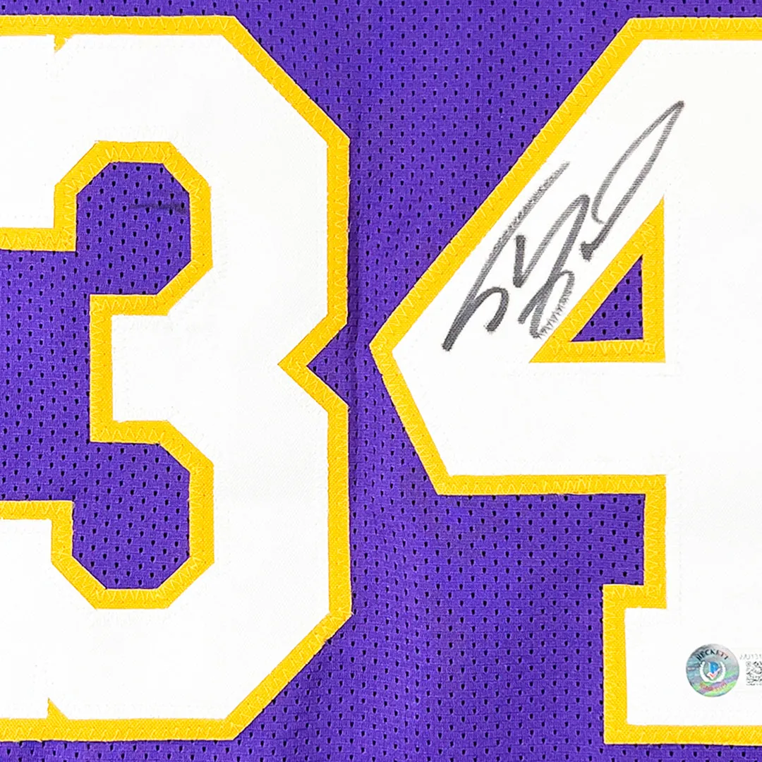 Shaquille O'Neal Signed Los Angeles Purple Diesel Basketball Jersey (Beckett)