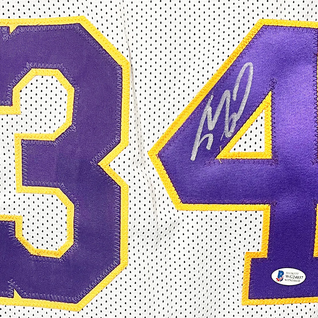 Shaquille O'Neal Signed Los Angeles White Basketball Jersey (Beckett)