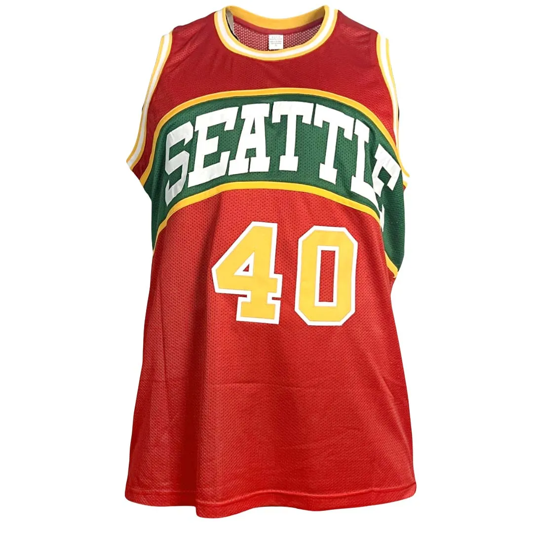 Shawn Kemp Signed Seattle Classic Red Basketball Jersey (Beckett)