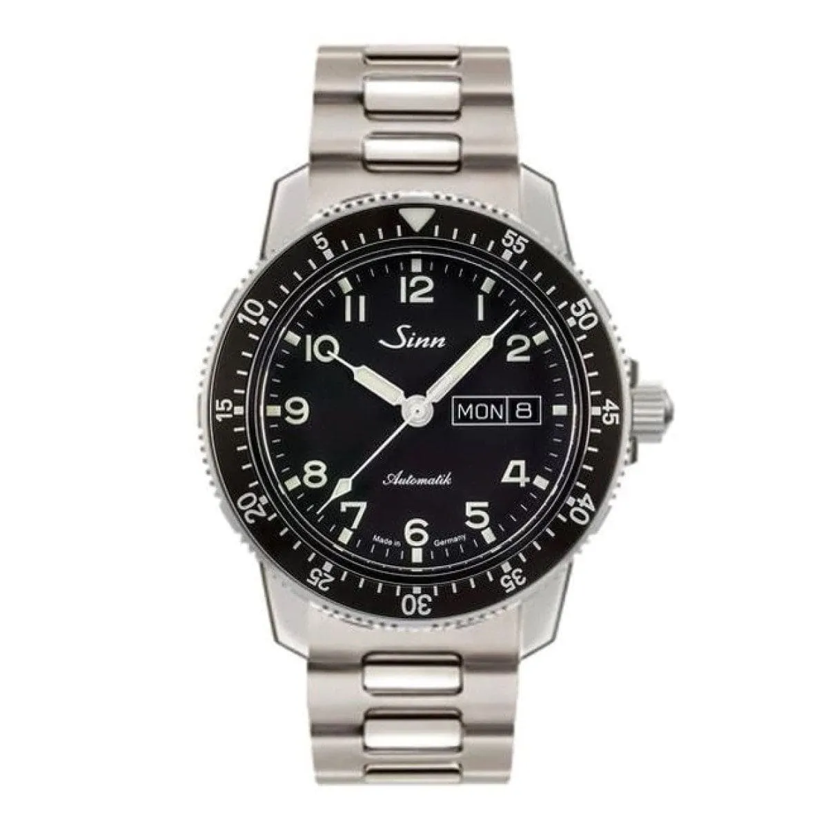 Sinn 104 St Sa A Pilots Watch - Black Arabic Dial - Solid Bracelet