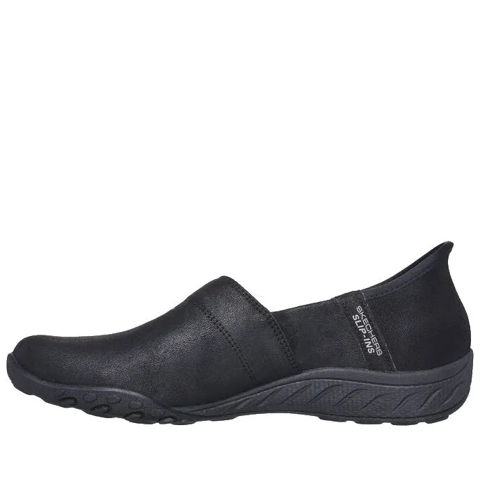 Skechers Womens Slip Ins Breathe Easy My Love - Black