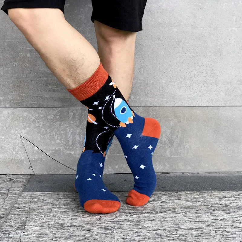 Space Shuttle Printed Crew Length Socks