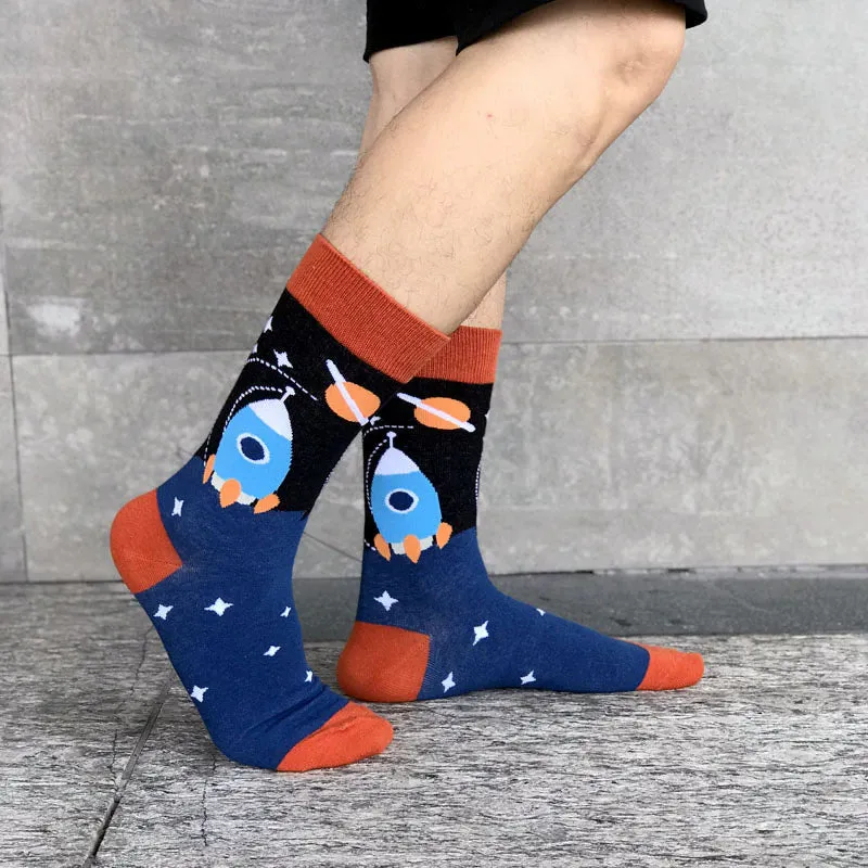 Space Shuttle Printed Crew Length Socks