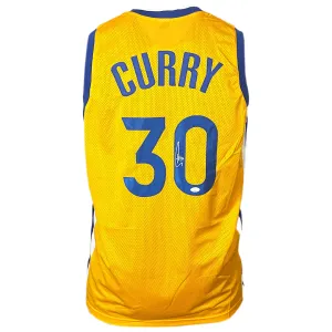 Steph Curry Signed Golden State Yellow Basketball Jersey (JSA)