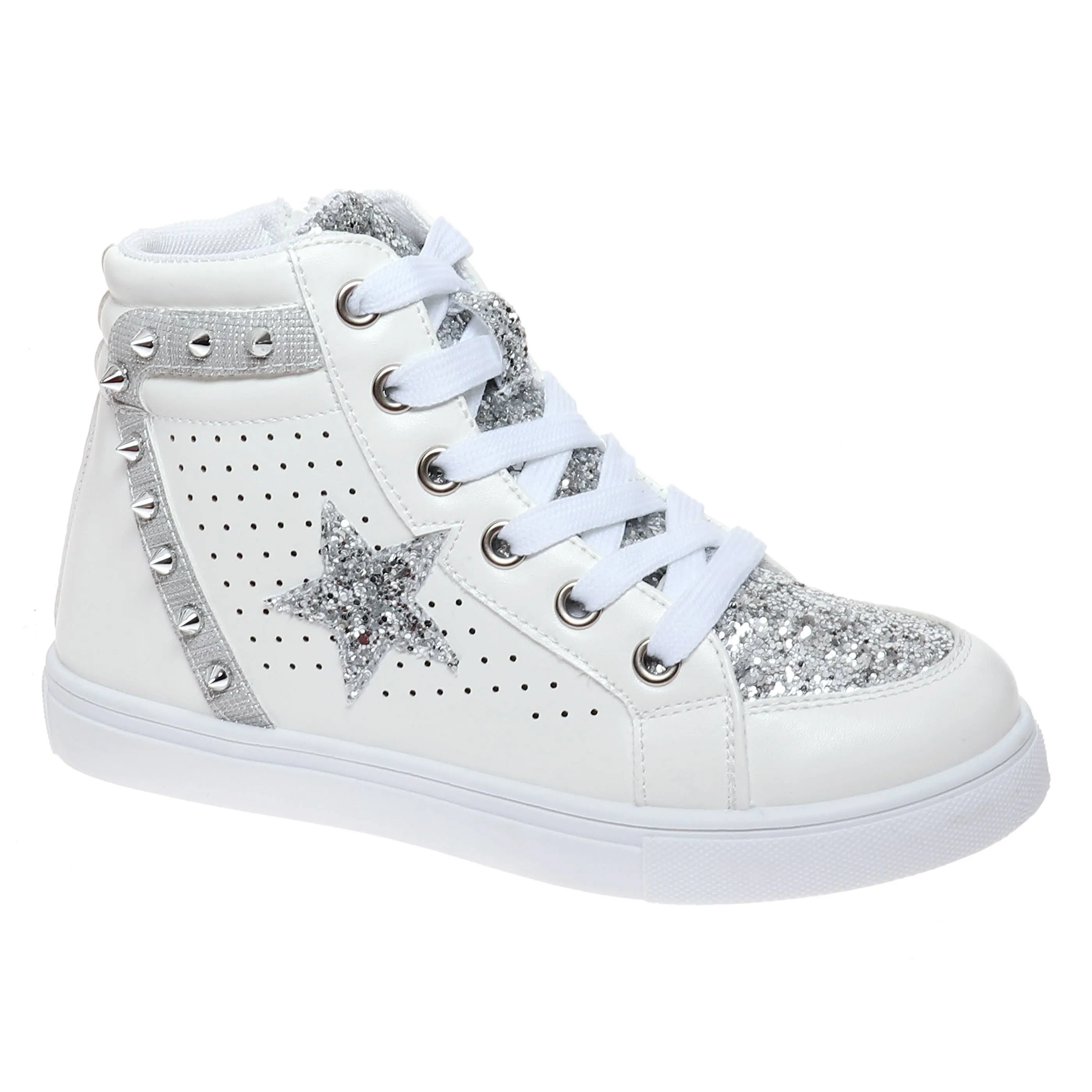 Studded White Tennis Shoes *FINAL SALE*