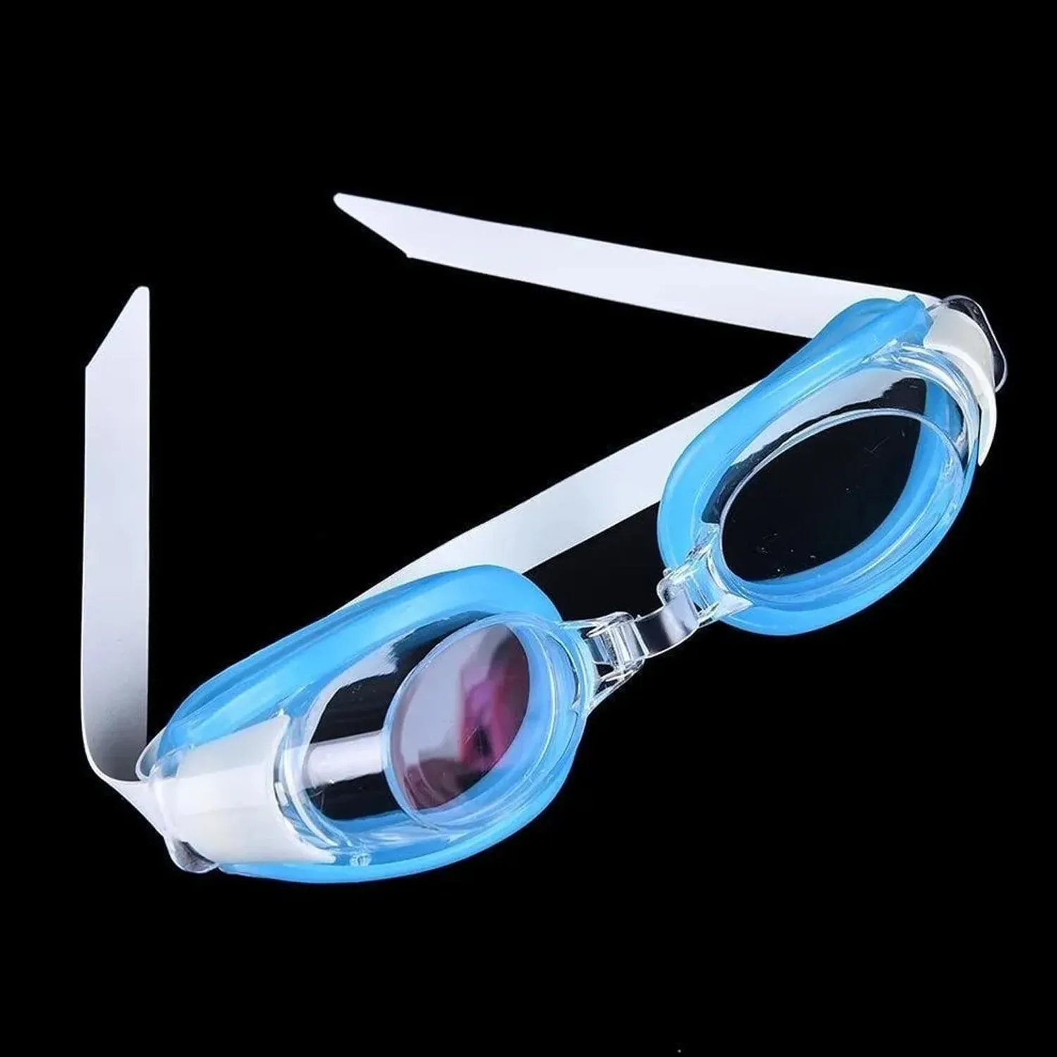 Swimming Goggles With Ear And Nose Plug Adjustable Clear Vision Anti-Fog Waterproof