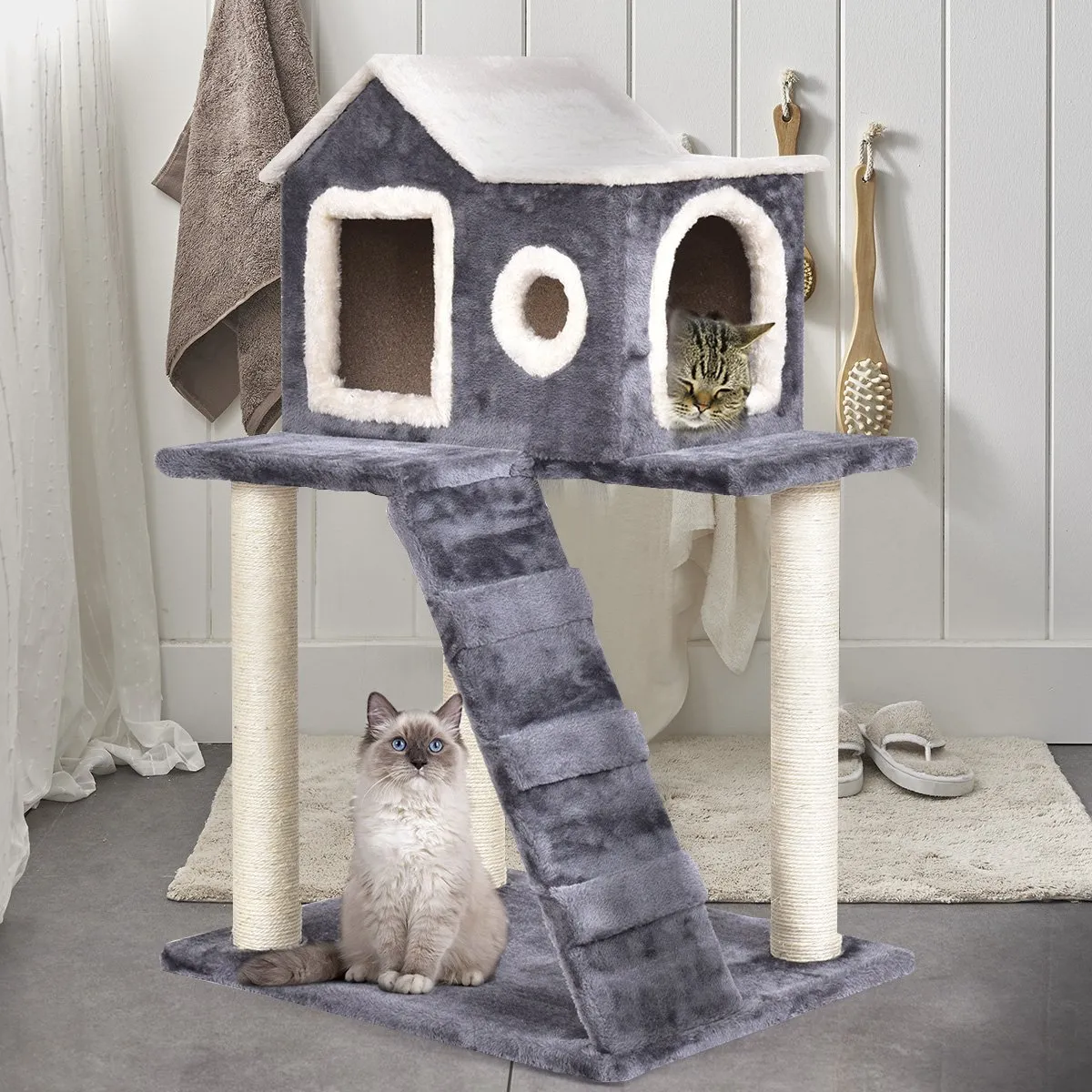 Tangkula Cat Tree, Multi-Level Cat Condo Tower (36")