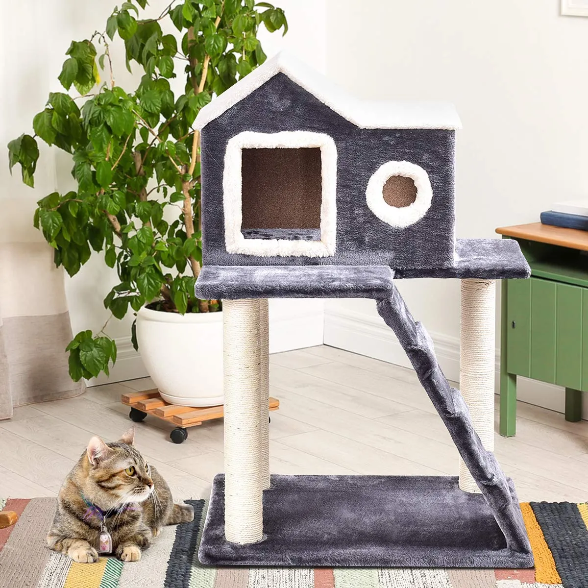 Tangkula Cat Tree, Multi-Level Cat Condo Tower (36")