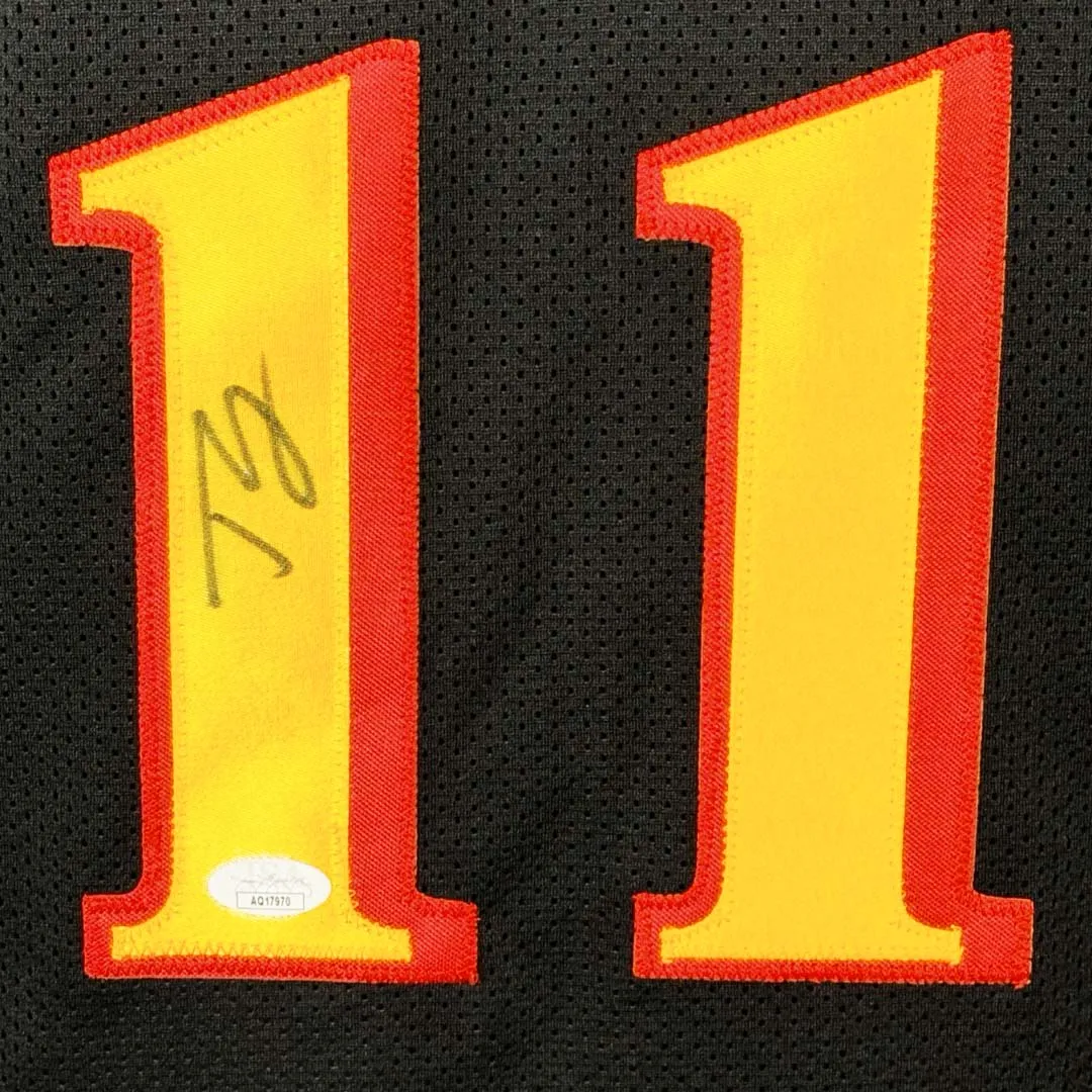 Trae Young Signed Atlanta Black Basketball Jersey (JSA)