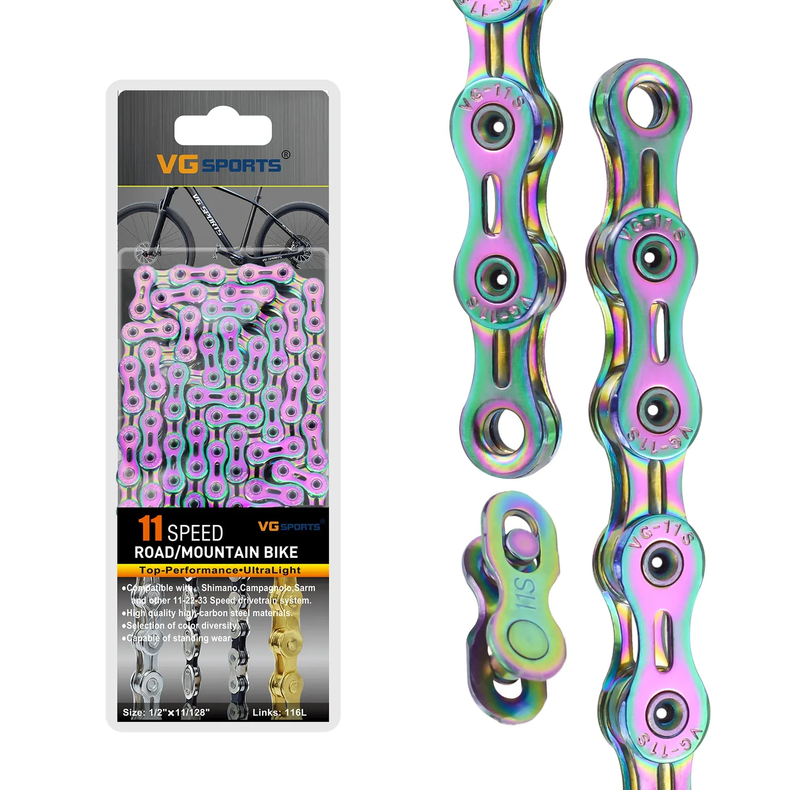 VG Sports Rainbow 8/9/10/11/12 Speed Bicycle Chain