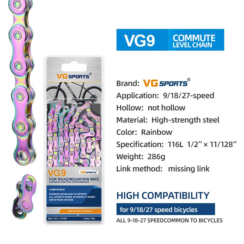 VG Sports Rainbow 8/9/10/11/12 Speed Bicycle Chain