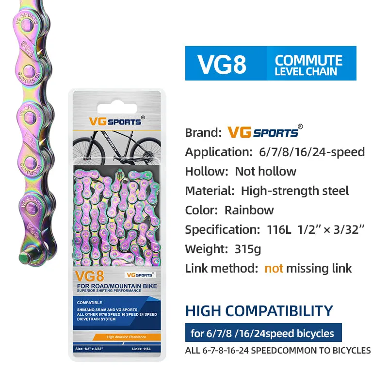 VG Sports Rainbow 8/9/10/11/12 Speed Bicycle Chain