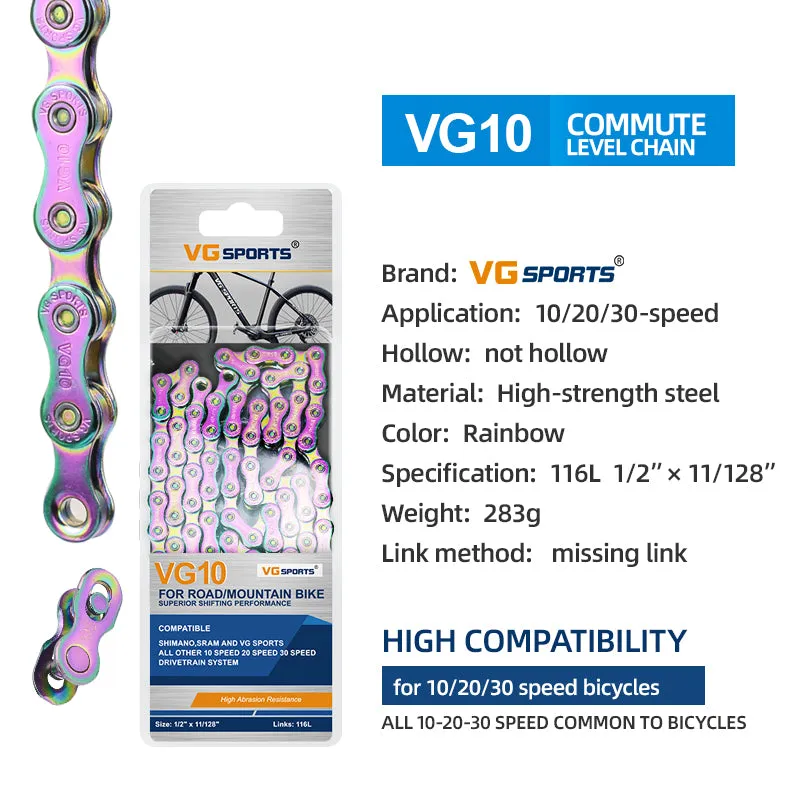 VG Sports Rainbow 8/9/10/11/12 Speed Bicycle Chain