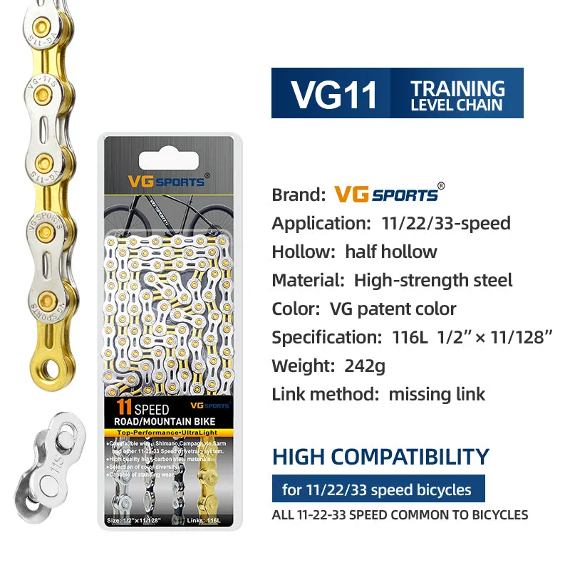 VG Sports VG-Patent-Color 8/9/10/11 Speed Bicycle Chain