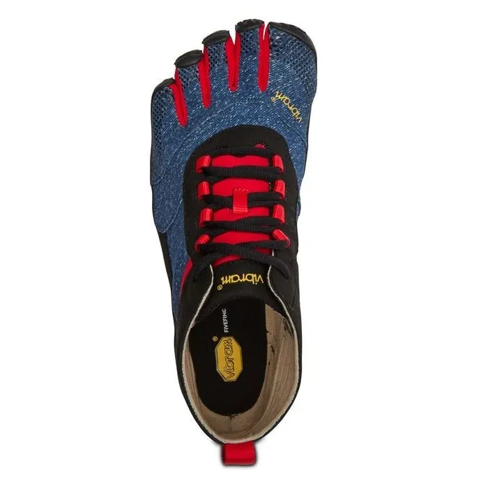 Vibram Men V-Trek Fitness Five Finger Megagrip Running Trainers - Denim Red