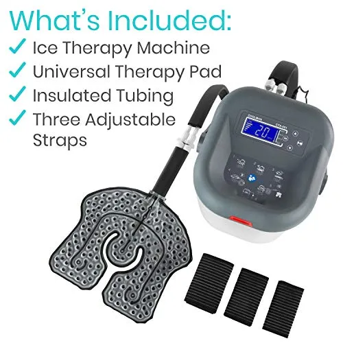 Vive Cold Therapy Machine w/Large Multi-Use Cryotherapy Ice Pad (Back, Knee, Shoulder, Elbow, Ankle, Hip)